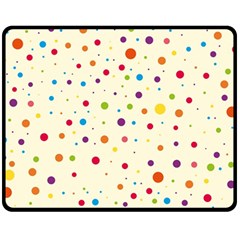 Colorful Dots Pattern Fleece Blanket (medium) 