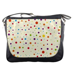 Colorful Dots Pattern Messenger Bags by TastefulDesigns