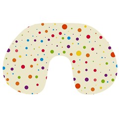 Colorful Dots Pattern Travel Neck Pillows