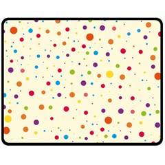 Colorful Dots Pattern Double Sided Fleece Blanket (medium) 