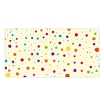 Colorful Dots Pattern Satin Shawl Front