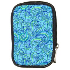 Abstract Blue Wave Pattern Compact Camera Cases