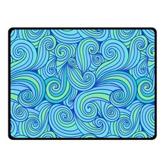 Abstract Blue Wave Pattern Fleece Blanket (small) by TastefulDesigns