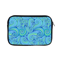 Abstract Blue Wave Pattern Apple Ipad Mini Zipper Cases by TastefulDesigns