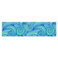 Abstract Blue Wave Pattern Satin Scarf (oblong) by TastefulDesigns