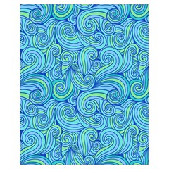 Abstract Blue Wave Pattern Drawstring Bag (small) by TastefulDesigns