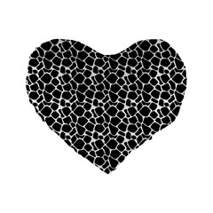 Animal Texture Skin Background Standard 16  Premium Flano Heart Shape Cushions