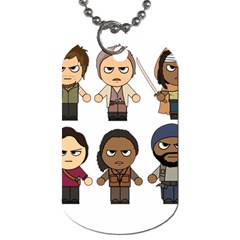 The Walking Dead   Main Characters Chibi   Amc Walking Dead   Manga Dead Dog Tag (two Sides) by PTsImaginarium