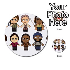 The Walking Dead   Main Characters Chibi   Amc Walking Dead   Manga Dead Multi-purpose Cards (round)  by PTsImaginarium