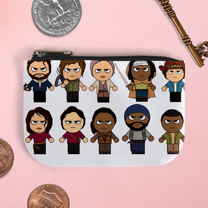 The Walking Dead   Main Characters Chibi   Amc Walking Dead   Manga Dead Mini Coin Purses