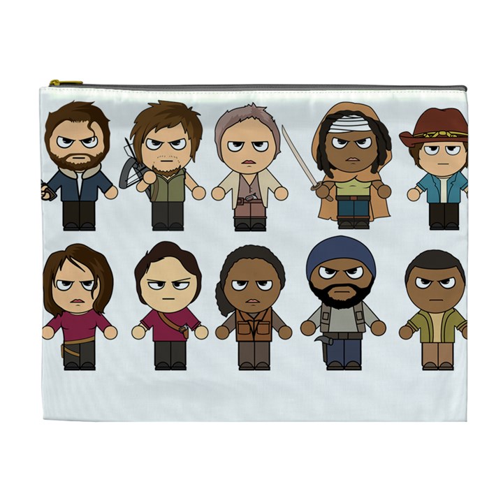 The Walking Dead   Main Characters Chibi   Amc Walking Dead   Manga Dead Cosmetic Bag (XL)