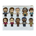 The Walking Dead   Main Characters Chibi   Amc Walking Dead   Manga Dead Cosmetic Bag (XL) Back