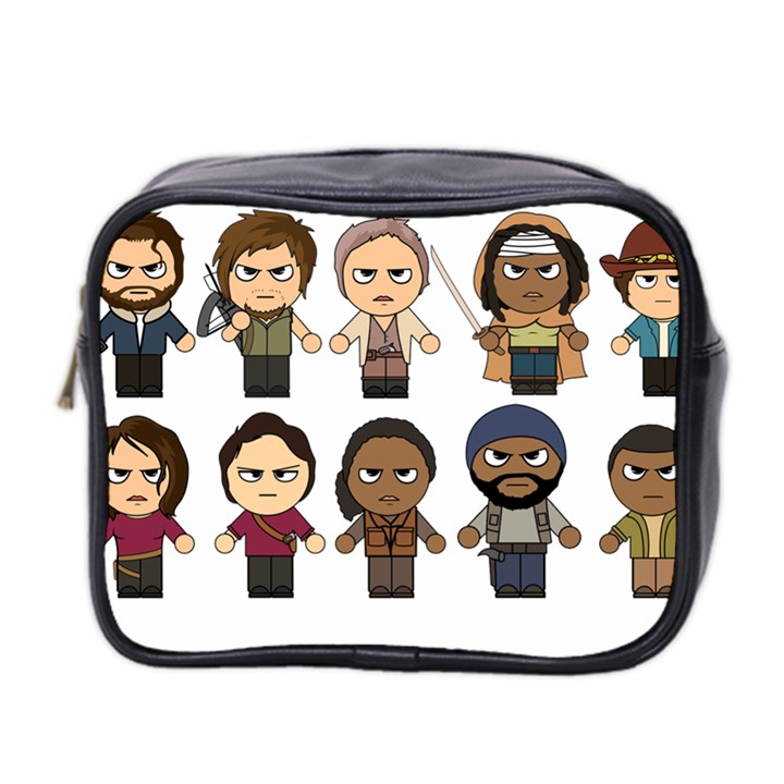 The Walking Dead   Main Characters Chibi   Amc Walking Dead   Manga Dead Mini Toiletries Bag 2-Side