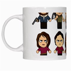 The Walking Dead   Main Characters Chibi   Amc Walking Dead   Manga Dead White Mugs by PTsImaginarium