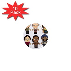 The Walking Dead   Main Characters Chibi   Amc Walking Dead   Manga Dead 1  Mini Magnet (10 Pack)  by PTsImaginarium