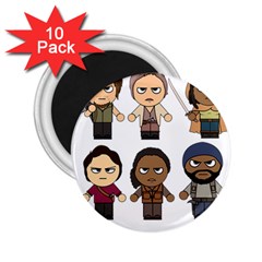 The Walking Dead   Main Characters Chibi   Amc Walking Dead   Manga Dead 2 25  Magnets (10 Pack)  by PTsImaginarium