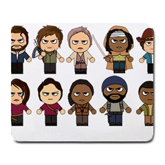 The Walking Dead   Main Characters Chibi   Amc Walking Dead   Manga Dead Large Mousepads by PTsImaginarium