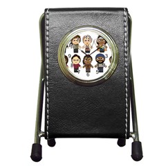 The Walking Dead   Main Characters Chibi   Amc Walking Dead   Manga Dead Pen Holder Desk Clocks by PTsImaginarium