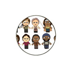 The Walking Dead   Main Characters Chibi   Amc Walking Dead   Manga Dead Hat Clip Ball Marker by PTsImaginarium