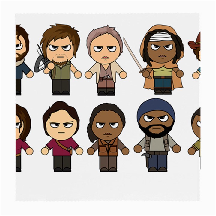 The Walking Dead   Main Characters Chibi   Amc Walking Dead   Manga Dead Medium Glasses Cloth