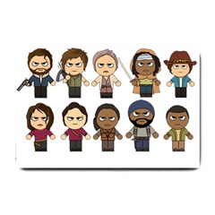 The Walking Dead   Main Characters Chibi   Amc Walking Dead   Manga Dead Small Doormat  by PTsImaginarium