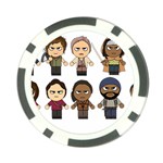 The Walking Dead   Main Characters Chibi   Amc Walking Dead   Manga Dead Poker Chip Card Guards (10 pack)  Front