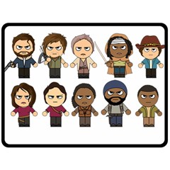 The Walking Dead   Main Characters Chibi   Amc Walking Dead   Manga Dead Fleece Blanket (large) 