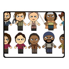 The Walking Dead   Main Characters Chibi   Amc Walking Dead   Manga Dead Fleece Blanket (small) by PTsImaginarium