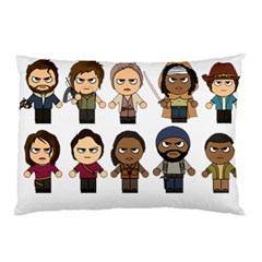 The Walking Dead   Main Characters Chibi   Amc Walking Dead   Manga Dead Pillow Case (two Sides) by PTsImaginarium