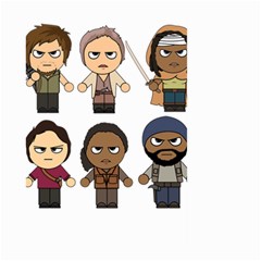 The Walking Dead   Main Characters Chibi   Amc Walking Dead   Manga Dead Large Garden Flag (two Sides)