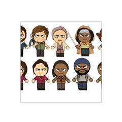 The Walking Dead   Main Characters Chibi   Amc Walking Dead   Manga Dead Satin Bandana Scarf by PTsImaginarium