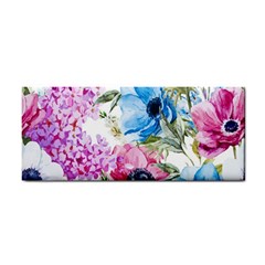 Watercolor Spring Flowers Hand Towel