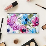 Watercolor spring flowers Cosmetic Bag (Medium)  Back