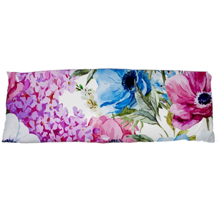 Watercolor spring flowers Body Pillow Case (Dakimakura)