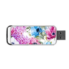 Watercolor Spring Flowers Portable Usb Flash (one Side)