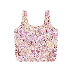 Ornamental Pattern With Hearts And Flowers  Full Print Recycle Bags (s) 