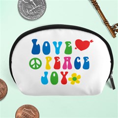 Love Peace Joy Accessory Pouches (large) 