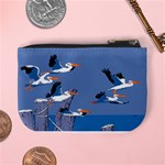 abstract Pelicans seascape tropical pop art Mini Coin Purses Back