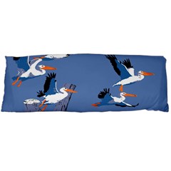 Abstract Pelicans Seascape Tropical Pop Art Body Pillow Case (dakimakura) by WaltCurleeArt