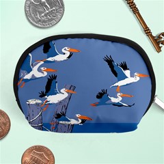 Abstract Pelicans Seascape Tropical Pop Art Accessory Pouches (medium)  by WaltCurleeArt