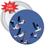 abstract Pelicans seascape tropical pop art 3  Buttons (100 pack)  Front