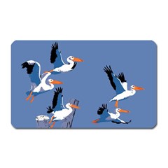 Abstract Pelicans Seascape Tropical Pop Art Magnet (rectangular)