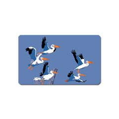 Abstract Pelicans Seascape Tropical Pop Art Magnet (name Card) by WaltCurleeArt