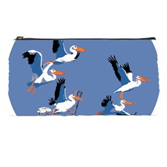 Abstract Pelicans Seascape Tropical Pop Art Pencil Cases by WaltCurleeArt