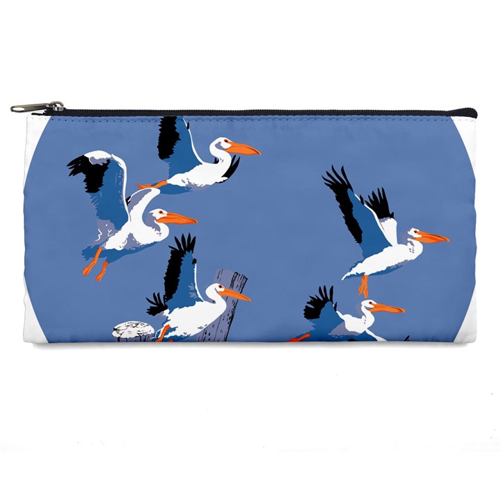 abstract Pelicans seascape tropical pop art Pencil Cases