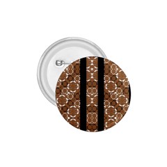 Orange And Black Boho Stripes 1 75  Buttons by dflcprints