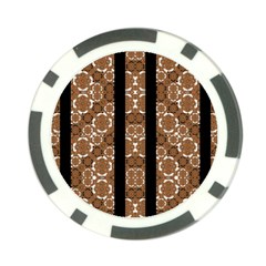 Orange And Black Boho Stripes Poker Chip Card Guards (10 Pack)  by dflcprints