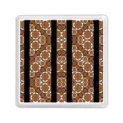 Orange And Black Boho Stripes Memory Card Reader (square) 