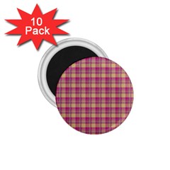 Pink Plaid Pattern 1 75  Magnets (10 Pack) 