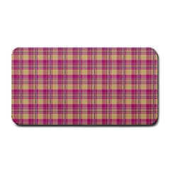 Pink Plaid Pattern Medium Bar Mats